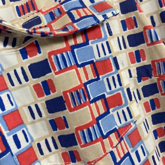 J. McLaughlin Women Button Up Shirt Top Size Small Boho Geometric Catalina Cloth - Picture 8 of 12